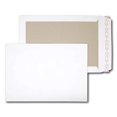 Image of EPOSGEAR® A4 / C4 324mm x 229mm White Strong Hard Card Board Backed Peel and Seal Plain Envelopes (750)