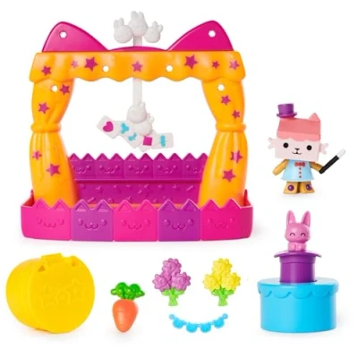Image of Gabby’s Dollhouse, Baby Box Talent Show Balcony Playset, 8 Pcs with Toy Figures, Doll’s House Accessories and Sensory Play, Kids’ Toys for Girls Boys 3+, Medium