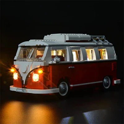 Image of BRIKSMAX VW T1 Camper Van Led Lighting Kit Compatible with Lego 10220 Building Blocks Model Not Include the Set……