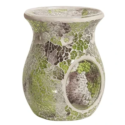 Image of Aroma Wax Melt Burner Jade Crackle AR17775