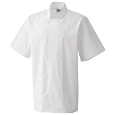 Image of Premier Unisex Short Sleeved Chefs Jacket/Workwear (M) (White)