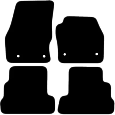 Image of Carsio Carpet Car Mats For Ford Kuga 2015 Onwards 4 Piece Set Tailored Fit Floor Mat Complete Accessory Black Custom Fitted All Weather, Anti Slip Backing &amp; Grey Trim