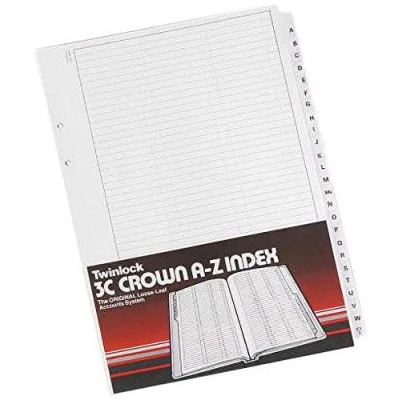 Image of Rexel Twinlock Crown 3C Refill Sheets 5 Cash Column (Pack of 100 Sheets)