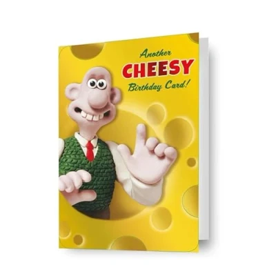 Image of WALLACE &amp; GROMIT BIRTHDAY CARD &#039;ANOTHER CHEESY CARD&#039;