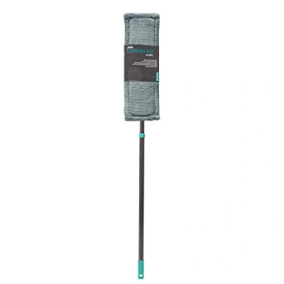 Image of JVL Super Absorbent Microfibre Extendable Flat Floor Mop, Grey/Turquoise