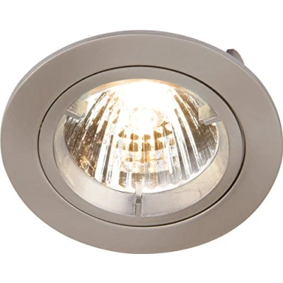 Image of KnightsBridge IP20 230V GU10 Brushed Chrome Recessed Fixed Twist &amp; Lock Downlight