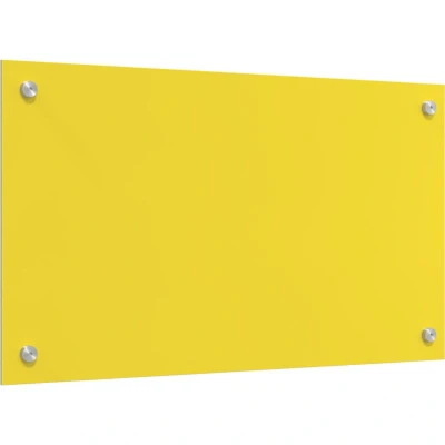 Image of vidaXL Kitchen Backsplash Yellow 70x40x0.6 cm Tempered Glass
