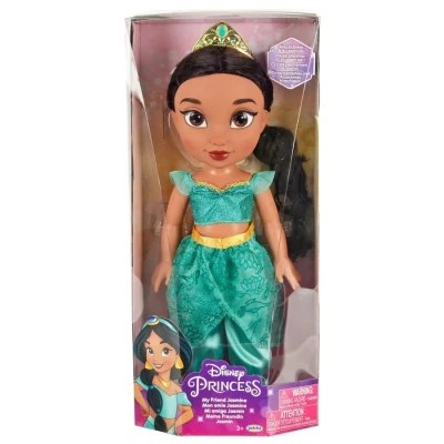 Image of Disney Princess Jasmine Doll, 14 / 35cm Tall Doll with Royal Reflection Eyes Includes Removable Outfit, Shoes and Tiara, Perfect for Girls Ages 3+