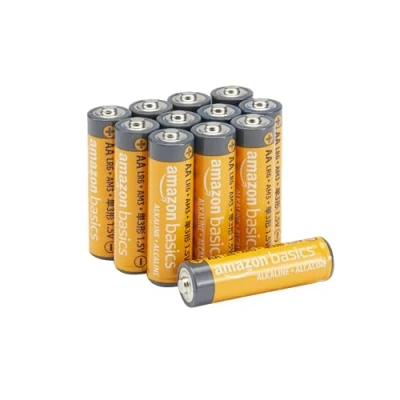 Image of Amazon Basics AA 1.5 Volt Performance Alkaline Batteries, 12 Pack (Packaging May Vary)