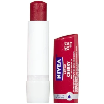 Image of A kiss of Flavour Cherry Tinted Lip Care Nivea 0.17 oz Balm For Unisex
