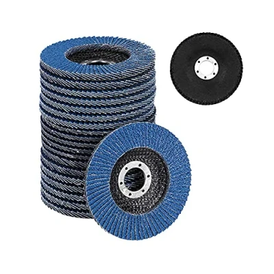Image of YORKING Flap Discs 115mm 20 Pack Grinding Sanding Disc Aluminum Wheels 40 60 80 120 Mixed Grit Oxide Abrasives for Angle Grinders