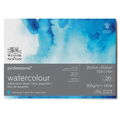 Image of Winsor &amp; Newton Professional Watercolor Paper Block, 10&quot; x 14&quot;, Cold Pressed