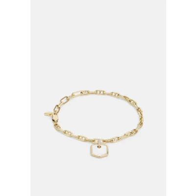 Image of FOSSIL Women&#039;s Brass with lobster clasp closure slim chain bracelet