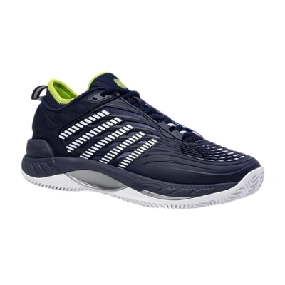 Image of K Swiss Performance Men&#039;s Hypercourt Supreme 2 Tennis Shoes, Peacoat/White/Lime Green, 8 UK