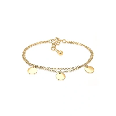 Image of Elli Bracelet Women Circle Pendants Layer Look in 925 Sterling Silver