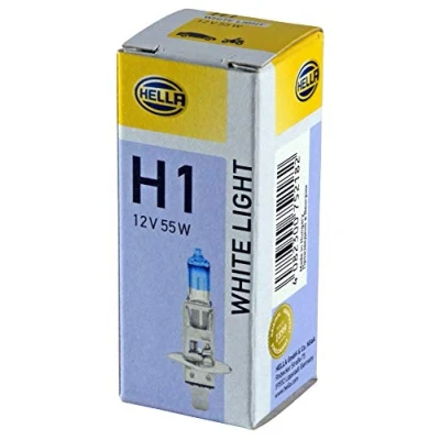 Image of HELLA 8GH 223 498 111 Bulb H1 White light up to 4200 Kelvin 12V 55W Socket Type: P14,5s Box Quantity: 1