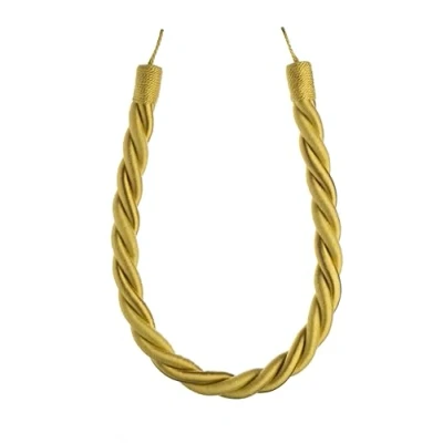 Image of Swish Virage Satin And Silk Rope Curtain Tie Back, Chartreuse