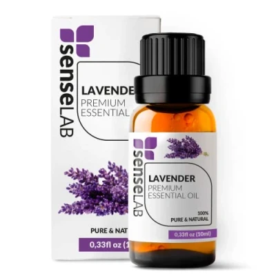 Image of SenseLAB Lavender Essential Oil 100% Pure Extract Therapeutic Grade Oils for Diffuser and Humidifier Relaxing, Soothing Aromatherapy (10 ml)