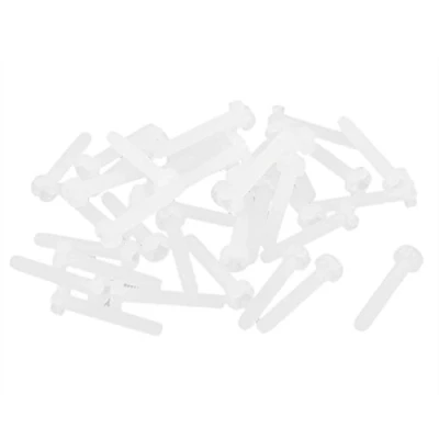 Image of Sourcingmap M2 x 12mm Nylon 6/6 Phillips Drive Machine Screw Grey White 50pcs
