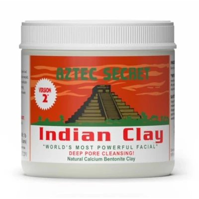 Image of Aztec Secret Indian Clay Deep Pore Cleansing Facial &amp; Body Mask, Natural Calcium Bentonite Clay, Version 2, Unscented, 450 g