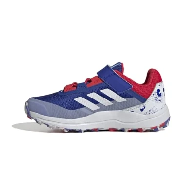 Image of Adidas Terrex Disney Agravic FLOW Trail Unisex Hiking shoes for kids, Size: 3, Semi lucid blue/dash grey/pure ruby Textile/synthetics