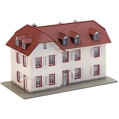 Image of FALLER 232216 Two Story Corner BLDG N Scale Building Kit Set, Multicoloured, Standard Size