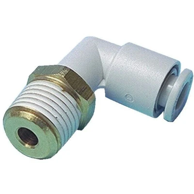 Image of SMC KQ2L04 M5A Push Fit Elbow &amp; Male Thread 4 X M5