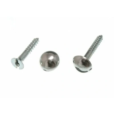Image of Mirror Screw and Dome Head Chrome No. 8 X 32MM 1 1/4 INCH (Pack of 8)