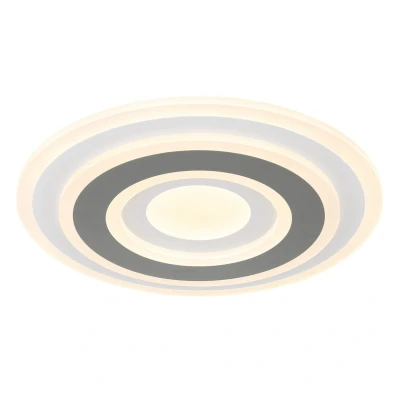 Image of Sabatino Integrated LED Semi Flush Ceiling Light White Dimmable 2700 6000K Remote Control