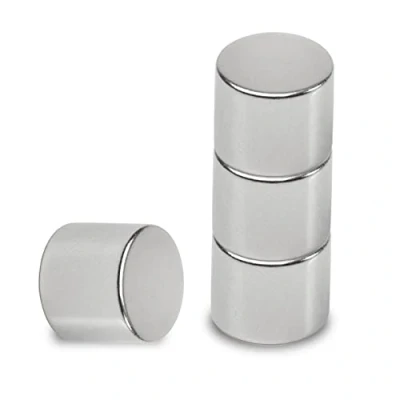 Image of MAUL Neodymium Disc Magnet High Adhesive for Versatile Use Round with Elegant and Modern Design Diameter 12 x 10 mm Pack of Light Silver