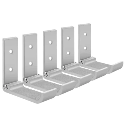 Image of Geekria Foldable Wall Mount Headphones Holder, Headset Hanger, Aluminum Hook, Hold Up to 1KG with Tape, 20KG Screws, Stand Come Headband Protective Pad (5 Pcs)
