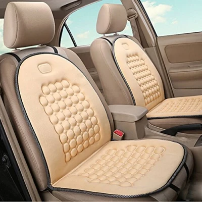 Image of HomDSim Spherical Massage Car Seat Cushions Universal Covers Cushion Chair Massaging Padded Cover (Beige 2 Pack)