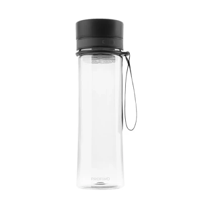 Image of PROFINO Infuze Leak Proof Drinking Bottle with Fruit Insert/Strainer, 600 ml, Wide Opening for Easy Filling and Cleaning, Dishwasher Safe, Transparent, BPA Free