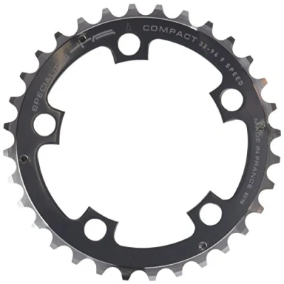 Image of Spécialités TA Compact 94pcd 5 Arm 9 Speed Chainring, Silver, Middle 32T