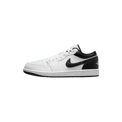 Image of NIKE Air Jordan 1 Low Mens Fashion Trainers in White Black 9.5 UK