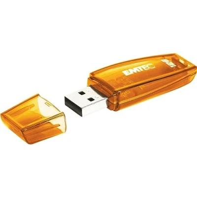 Image of Emtec C410 USB Flash Drive 128 GB Type A 2.0 Orange Drives (128 GB, A, 2.0, Cap, Orange)