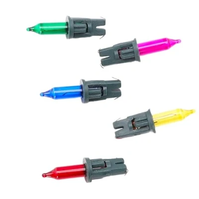 Image of Christmas Concepts® Pack of 5 Multi Colour Push in Spare Bulbs 13V 0.095A 1.235W Replacement Bulbs, No15 CC