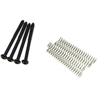 Image of 4x Black Bass Pickup Mounting Screws Springs for P Jazz or P90 Pickups
