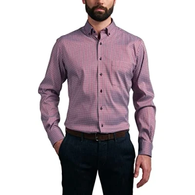 Image of eterna Men&#039;s Performance Shirt Modern Fit, red, 18