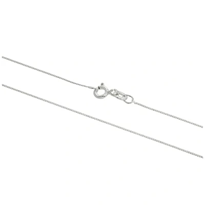 Image of Sterling Silver Very Fine 0.5mm Diamond Cut Curb Chain 22 Inches