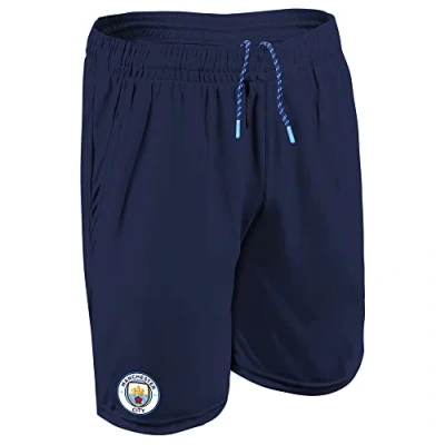 Image of Icon Sports Men&#039;s Manchester City F.C. Adult Soccer Shorts, Navy, Small