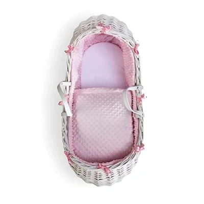 Image of Clair de Lune Dimple Noah Pod Bedding Set Universal Dressing Covers Made in Great Britain (Basket is NOT Included) (Pink)