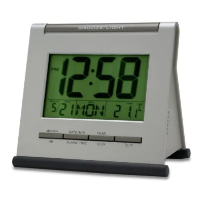 Image of Acctim Digital Alarm Clock, One Size, Silver