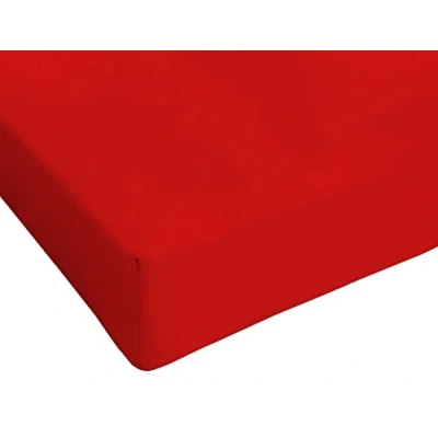 Image of Sogni e Capricci Max Color Fitted Sheet with 25cm Corner, 100% Cotton, red, small double