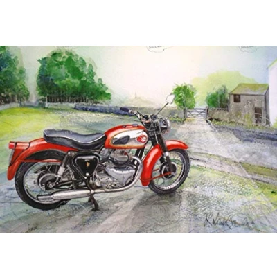 Image of BSA 1961 A10 Golden Flash The Worlds Greatest Motorcycle Nostalgic Metal Sign 3 Sizes To Choose From Home Decor Mancave Unique Gift (8 X 6 200 150 mm)