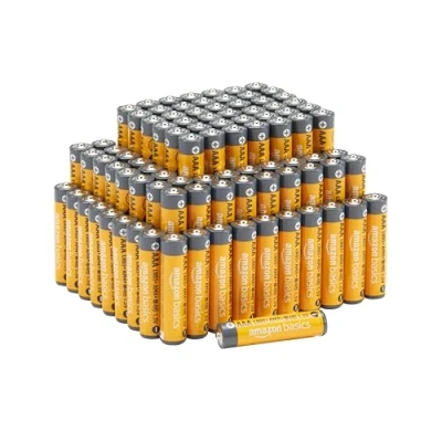 Image of Amazon Basics AAA 1.5 Volt Performance Alkaline Batteries, 100 Pack (Appearance may vary)