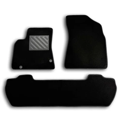 Image of Mats for Citroen Berlingo 2008 2018 Multispace, Custom Fitted, Non Slip, Reinforced Rubber Heel Pad, Fastener Buttons