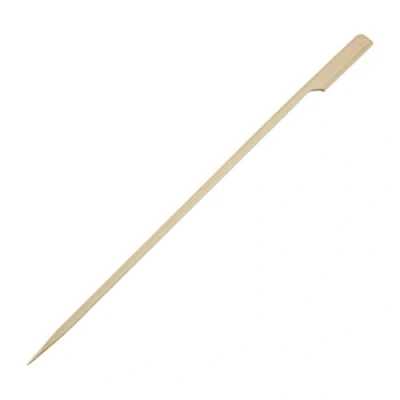 Image of Fiesta Compostable Biodegradable Bamboo Paddle Skewers for Kebabs Barbecues Burgers Buffets 240(L)mm / 9 1/2 inch Pack of 100 DB498