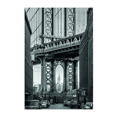 Image of Komar Wall Picture Brooklyn Bridge Poster Living Room Bedroom Decoration Art Print No Frame P123 40x50 Size: cm (Width x Height)