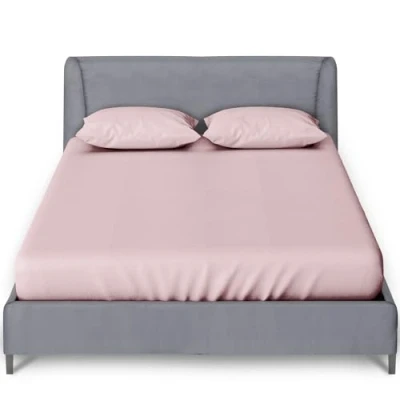 Image of GC GAVENO CAVAILIA Fitted Sheet Single Bed 10&quot; (25cm) Deep Bedding Bottom with Elastic Corner Polycotton 90 x 190 Cm Pink